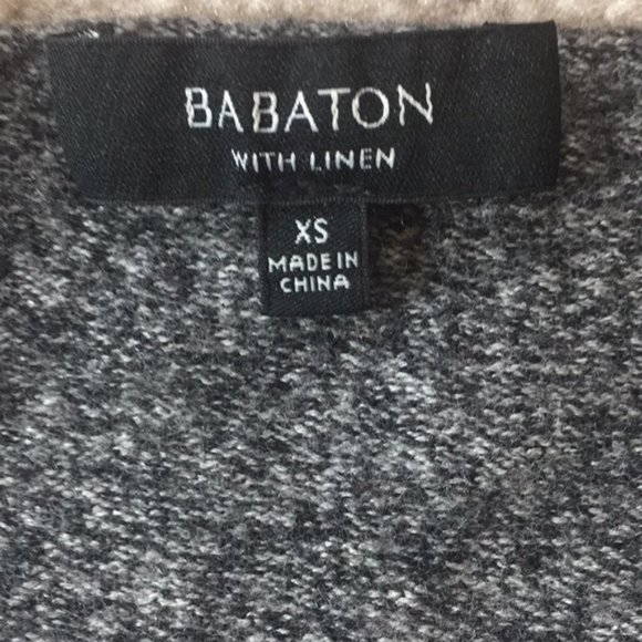 Babaton with Linen grey v-neck sweater - Picture 4 of 5